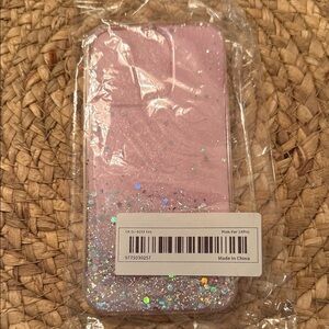Glittery Pink Phone Case for iPhone 14 Pro